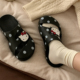 可爱沙滩游泳洞洞鞋 防滑夏舒适正版 HelloKitty户外女士包头凉拖鞋
