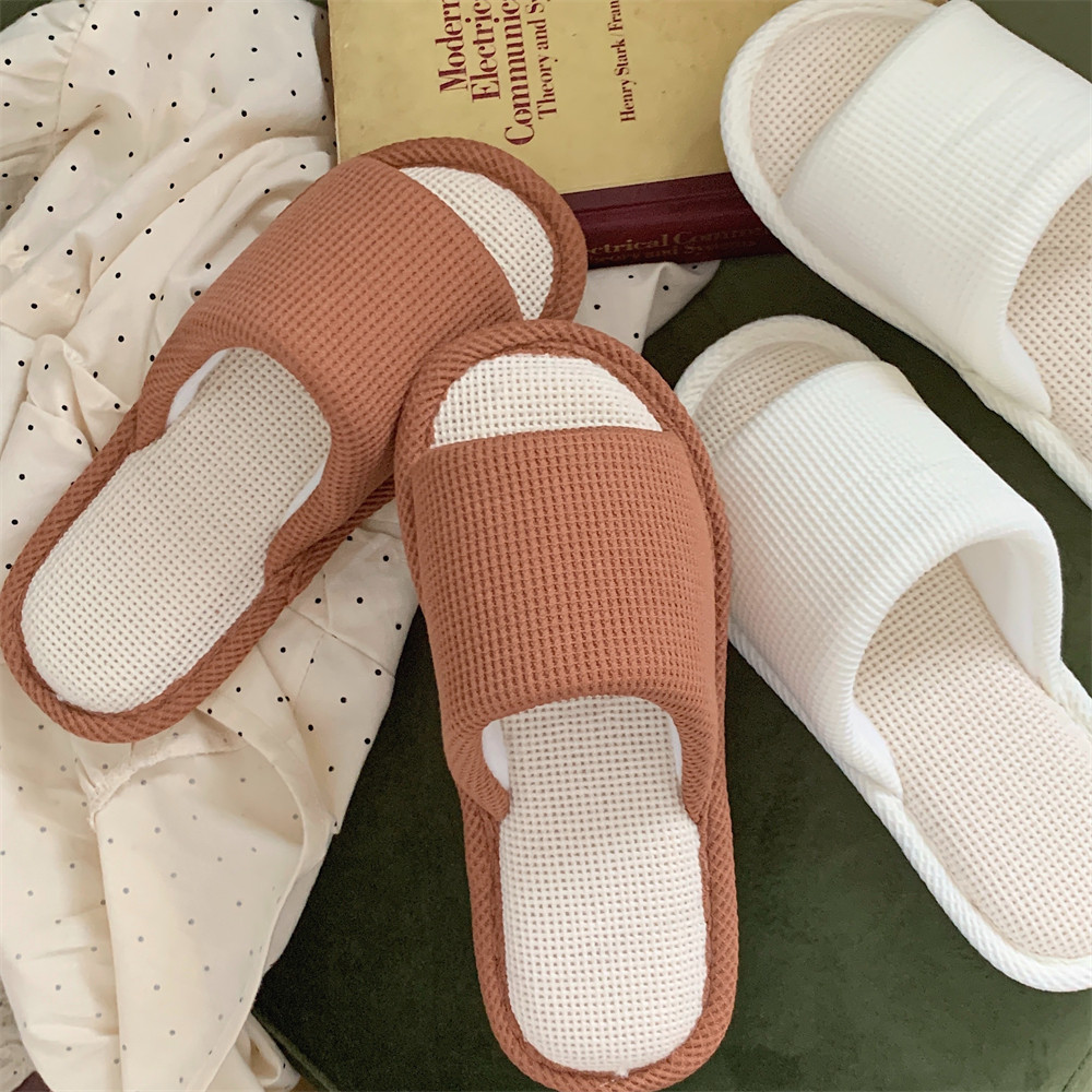 日系休闲简约风情侣居家亚麻拖鞋室内舒适软底四季通用地板鞋男女,女鞋,一字拖,淘宝优惠券,粉丝福利购,淘宝优惠卷