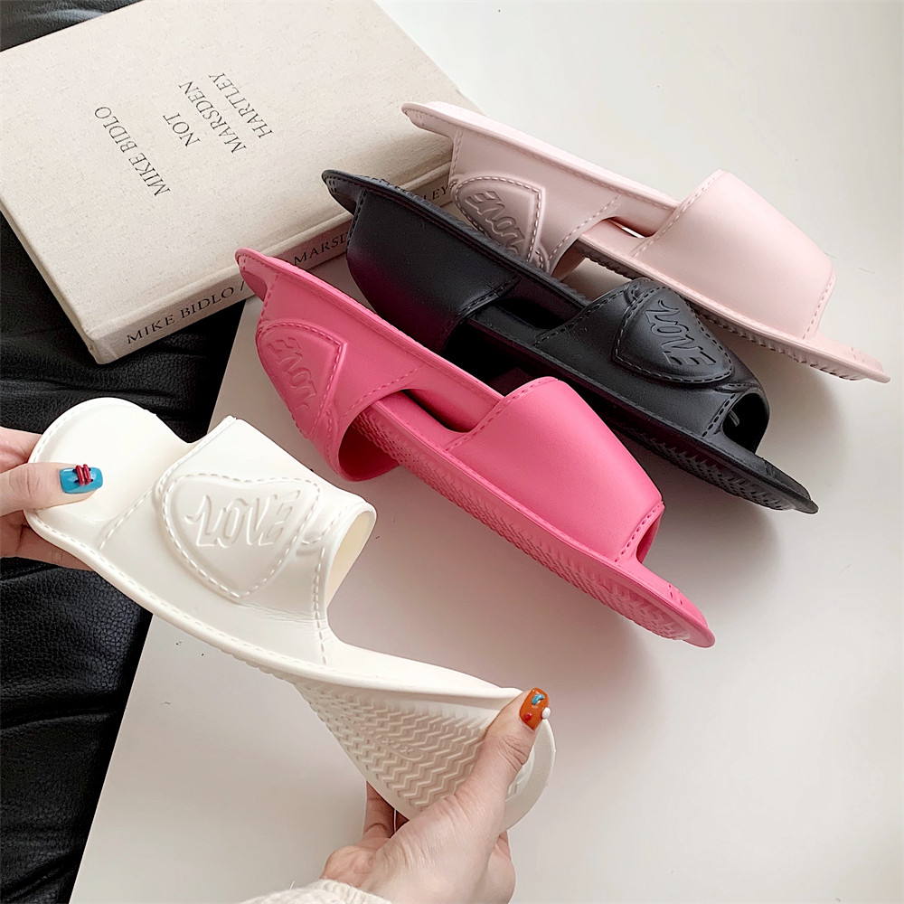 夏季仙女风爱心踩屎感防滑凉拖鞋