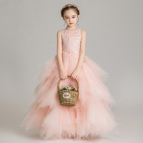 蓬蓬纱小孩花童公主裙钢琴演出服