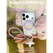 nini联名款 失眠招待所 goodnight困困喵 立体折叠旋转磁吸支架适用苹果17promax原创支点手机壳iphone16磨砂