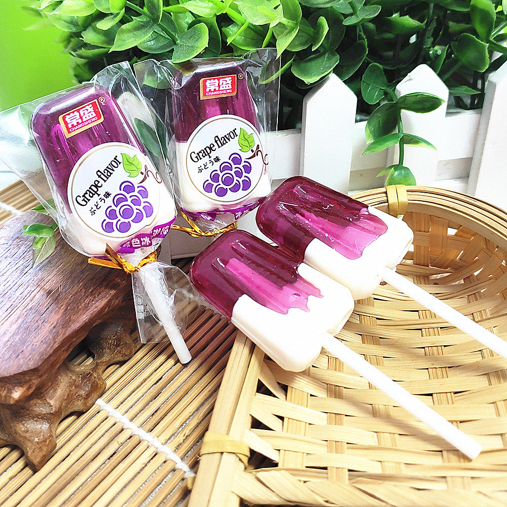 包邮 常盛糖果零食系列 葡萄味冰淇淋棒棒糖500克 6口味可选 即食