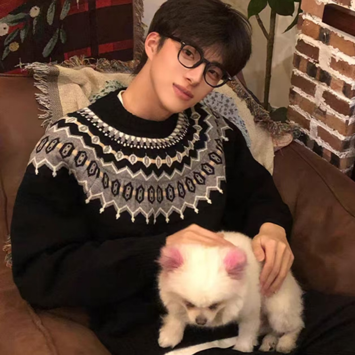 【全场五折】费尔岛提花圆领毛衣