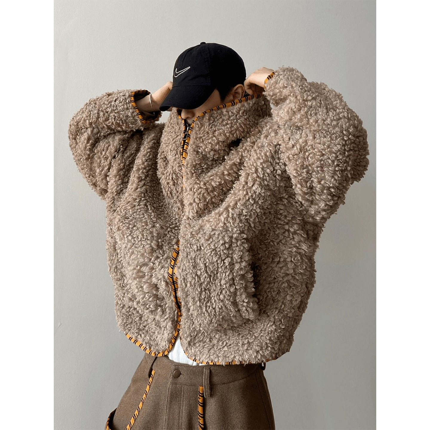 东北零下40度羊羔绒棉服男冬季高级感复古毛绒棉衣保暖连帽厚外套,男装,棉衣,淘宝优惠券,粉丝福利购,淘宝优惠卷