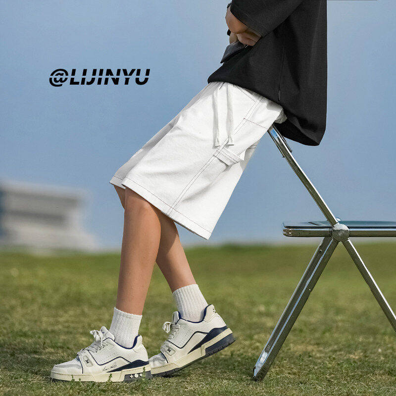夏季纯棉挺括百搭质感有型休闲短裤男款cleanfit宽松直筒五分中裤图片