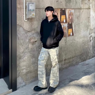 【全场五折】黑色半拉链连帽卫衣