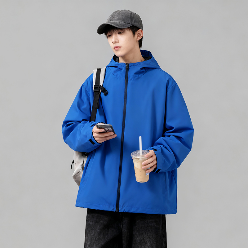 CF100*P48秋冬新款薄款冲锋衣外套男女潮流连帽夹克休闲百搭上衣，男装夹克，星座414A-2（原B215-2）