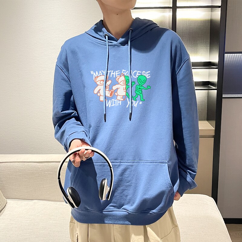 7013*P45连帽卫衣男春秋情侣装潮牌ins美式高街外套宽松纯棉帽衫,男装卫衣,星座414A-2（原B215-2）