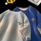 TC89*P25华夫格美式痞帅t恤男夏季新款短袖宽松重磅潮牌情侣上衣，男装T恤，星座414A-2（原B215-2）