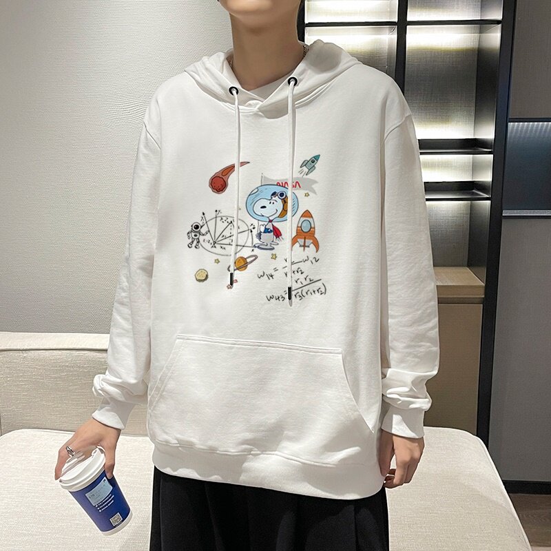 7005*P45港风ins秋季连帽卫衣男纯棉宽松上衣服潮牌百搭男生外套,男装卫衣,星座414A-2（原B215-2）