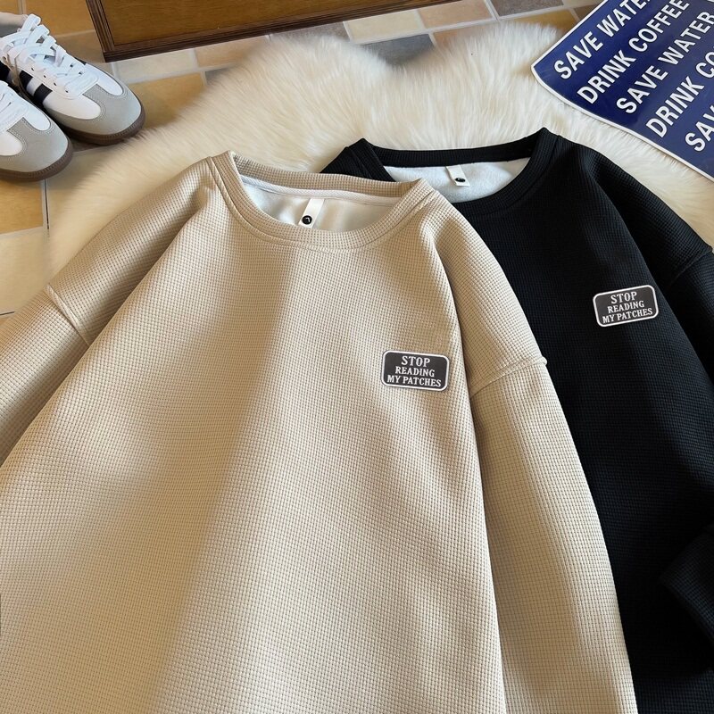 W1015*P28美式vintag卫衣男女秋季宽松华夫格高街上衣潮牌ins外套,男装卫衣,星座414A-2（原B215-2）