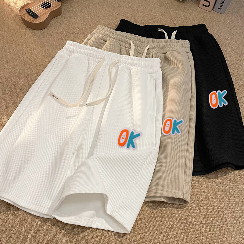 TK03*P25华夫格运动短裤男士夏季美式高街裤子潮牌宽松休闲五分裤,男装休闲裤,星座414A-2（原B215-2）