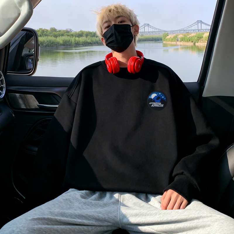 6625*P28美式重磅华棉卫衣男女春季新款圆领百搭上衣宽松休闲外套，女装短外套，星座414A-2（原B215-2）