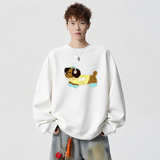 6639*P28美式重磅华棉卫衣男秋季新款潮牌毛巾绣情侣宽松休闲外套，女装短外套，星座414A-2（原B215-2）