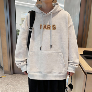 8803*P35美式重磅连帽卫衣男春季新款潮牌刺绣上衣服宽松百搭外套，女装短外套，星座414A-2（原B215-2）