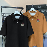 TL30*P35华夫格重磅翻领polo衫短袖t恤男士夏季潮牌小众痞帅半袖，男装T恤，星座414A-2（原B215-2）