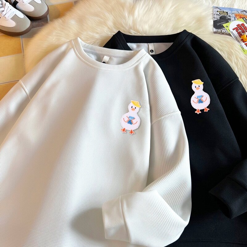 W1020*P28美式vintag卫衣男女秋季宽松华夫格百搭上衣潮牌ins外套,男装卫衣,星座414A-2（原B215-2）
