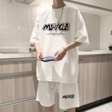 ZT29*P48短袖短裤套装男夏季潮牌美式两件套t恤一套搭配帅气衣服，男装休闲套装，星座414A-2（原B215-2）