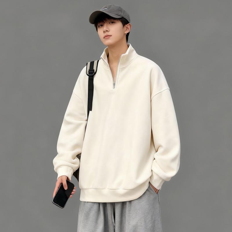 PW100*P38秋冬新款卫衣男潮流双面摇粒绒内搭打底衫立领休闲外套，男装T恤，星座414A-2（原B215-2）