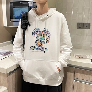 7010*P45 卫衣男连帽纯棉秋季上衣服潮牌ins港风宽松美式高街外套图片