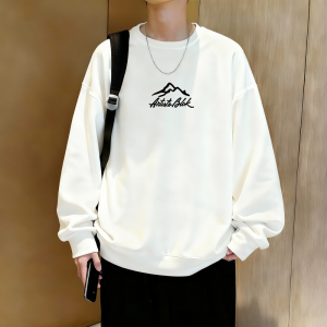 6622*P28美式重磅华棉卫衣男女春季新款圆领百搭上衣宽松休闲外套图片