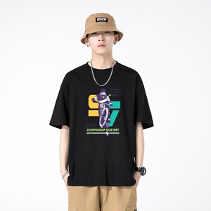 T148*P20 短袖T恤男夏季新款宽松百搭上衣服韩式半袖体恤潮牌衣服图片