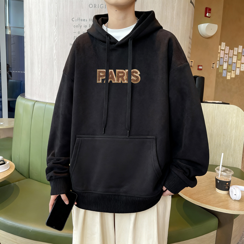 8803*P35美式重磅连帽卫衣男春季新款潮牌刺绣上衣服宽松百搭外套，女装短外套，星座414A-2（原B215-2）