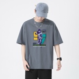 T148*P20短袖T恤男夏季新款宽松百搭上衣服韩式半袖体恤潮牌衣服，男装T恤，星座414A-2（原B215-2）