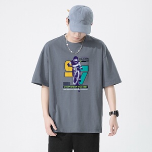 T148*P20 短袖T恤男夏季新款宽松百搭上衣服韩式半袖体恤潮牌衣服图片