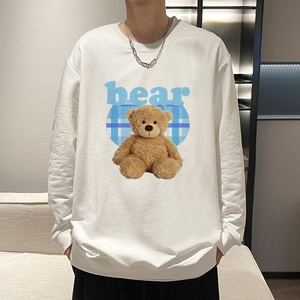 6108*P35港风卫衣男女纯棉百搭潮流潮牌圆领上衣ins春秋宽松外套