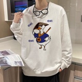 6110*P35美式潮牌高街圆领卫衣男春秋新款宽松纯棉外套情侣装休闲，男装卫衣，星座414A-2（原B215-2）