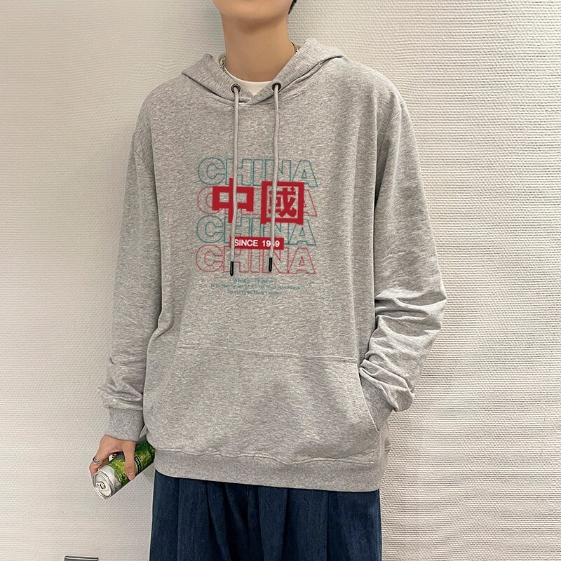 7008*P45潮ins连帽卫衣男纯棉秋季宽松百搭休闲外套潮牌连帽衫,男装卫衣,星座414A-2（原B215-2）