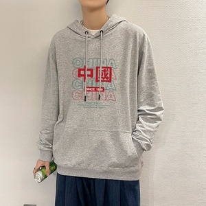 7008*P45 潮ins连帽卫衣男纯棉秋季宽松百搭休闲外套潮牌连帽衫图片