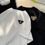 TC11*P25美式高街华夫格烫钻五分袖T恤男女夏季潮牌ins控38，男装T恤，星座414A-2（原B215-2）