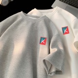 TC27*P22华夫格男女t恤夏季短袖宽松大码体恤美式潮牌半袖上衣服，男装T恤，星座414A-2（原B215-2）