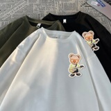JQ07*P38美式vintag卫衣男女秋季宽松麂皮绒圆领上衣潮牌ins外套，男装卫衣，星座414A-2（原B215-2）