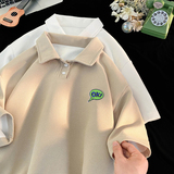 TL43*P35华夫格重磅POLO衫短袖男士夏季痞帅潮牌宽松翻领休闲T恤，男装T恤，星座414A-2（原B215-2）