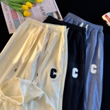 CK01*P28灯芯绒裤子春季新款宽松直筒卫裤男生阔腿裤运动休闲长裤，男装休闲裤，星座414A-2（原B215-2）