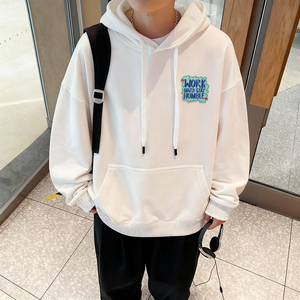 8805*P35美式重磅连帽卫衣男春季新款潮牌刺绣上衣服宽松百搭外套图片
