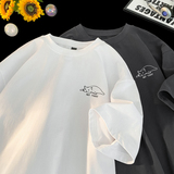 630*P25美式短袖t恤男生夏季新款潮牌半袖体恤宽松重磅情侣上衣服，男装T恤，星座414A-2（原B215-2）