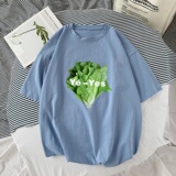 C193*P20潮ins趣味生菜印花短袖T恤男夏季宽松潮流纯棉情侣上衣，男装T恤，星座414A-2（原B215-2）