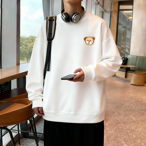 6634*P28美式重磅华棉卫衣男秋季新款潮牌百搭上衣宽松休闲外套图片