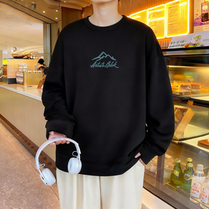 6622*P28美式重磅华棉卫衣男女春季新款圆领百搭上衣宽松休闲外套图片