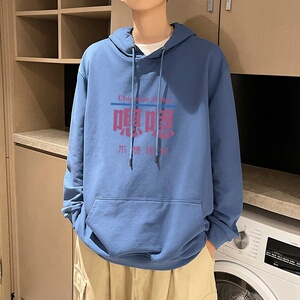 7025*P45 港风ins连帽卫衣男潮宽松百搭春秋上衣服潮牌秋季外套图片