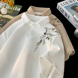 TL16*P35华夫格美式翻领polo衫短袖t恤男士夏季新款潮牌痞帅半袖，男装T恤，星座414A-2（原B215-2）