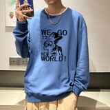 6104*P35海贼王联名圆领卫衣男秋季潮牌ins学生上衣港风宽松外套，男装卫衣，星座414A-2（原B215-2）