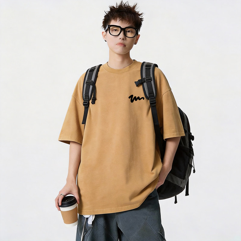 TU02*P20重磅情侣短袖t恤男女夏季潮流痞帅体恤宽松百搭半袖上衣，男装T恤，星座414A-2（原B215-2）