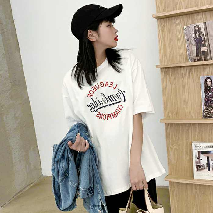 summer new pattern ins T-shirt Easy letter printing Short sleeved pure cotton Graffiti T-shirtin the Women's clothing/Boutique , T-shirt  category - from Buy2taobao.com to provide professional Taobao agent buy service