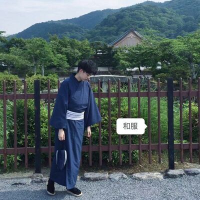 日本男士长袍腰带透气和服浴衣