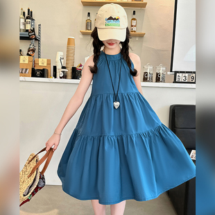 女童连衣裙夏装2025新款儿童高级感无袖裙子女大童夏季棉布公主裙